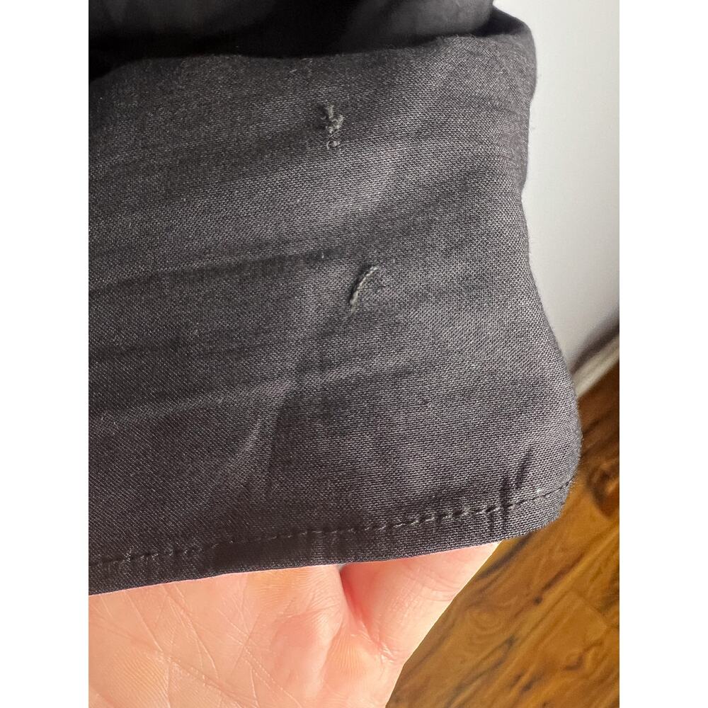 Reformation Sonny Puff Sleeve Top Size 10 Black Short Sleeve Ruched Blouse - Picture 10 of 10
